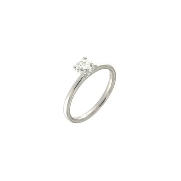 callegaro1964 Anello solitario 4 punte in oro bianco con diamante Outlet