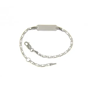 callegaro1964 Bracciale bimbo/bimba con targhetta oro bianco Clearance