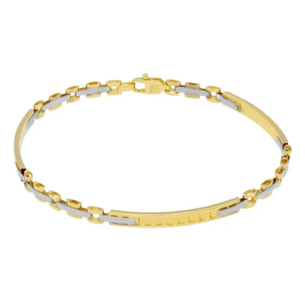 callegaro1964 Bracciale uomo oro giallo e bianco Fashion